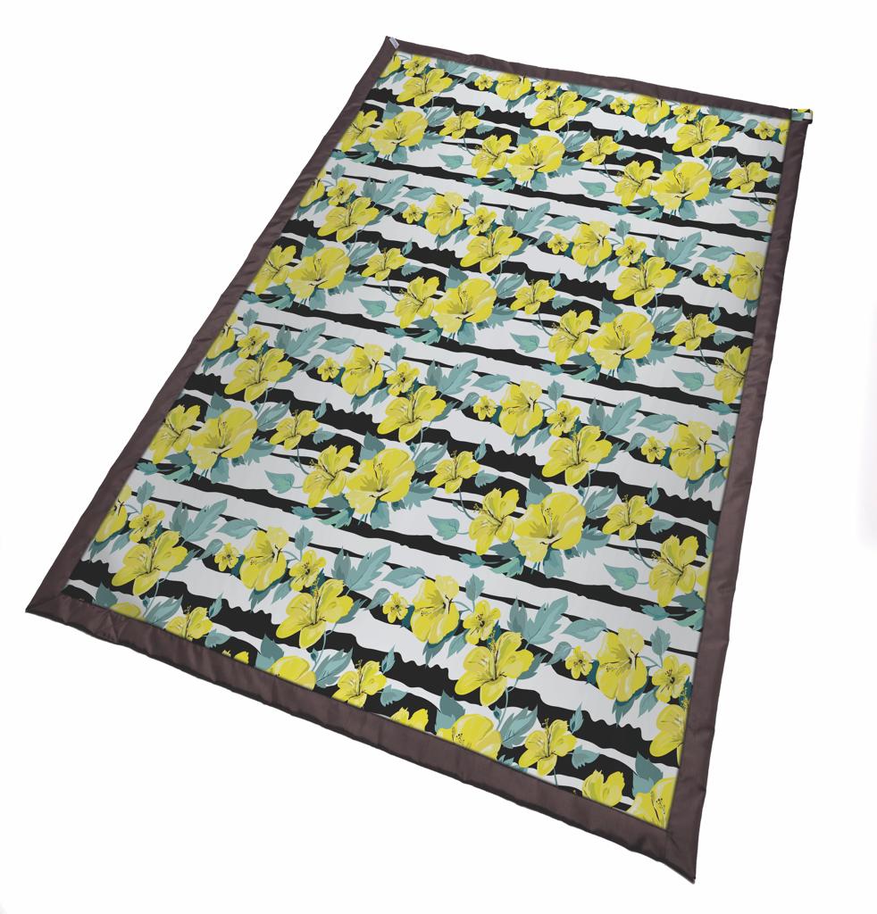 Picnic Blanket - Yellow Hibiscus