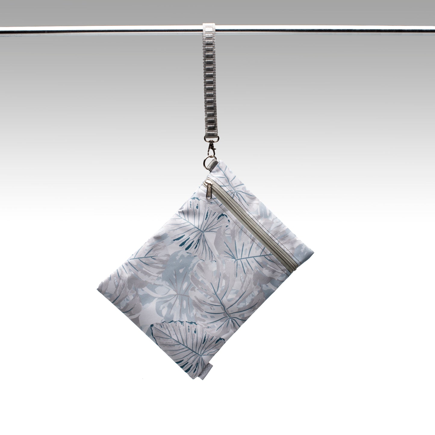 Wet Bag - Grey Leaves