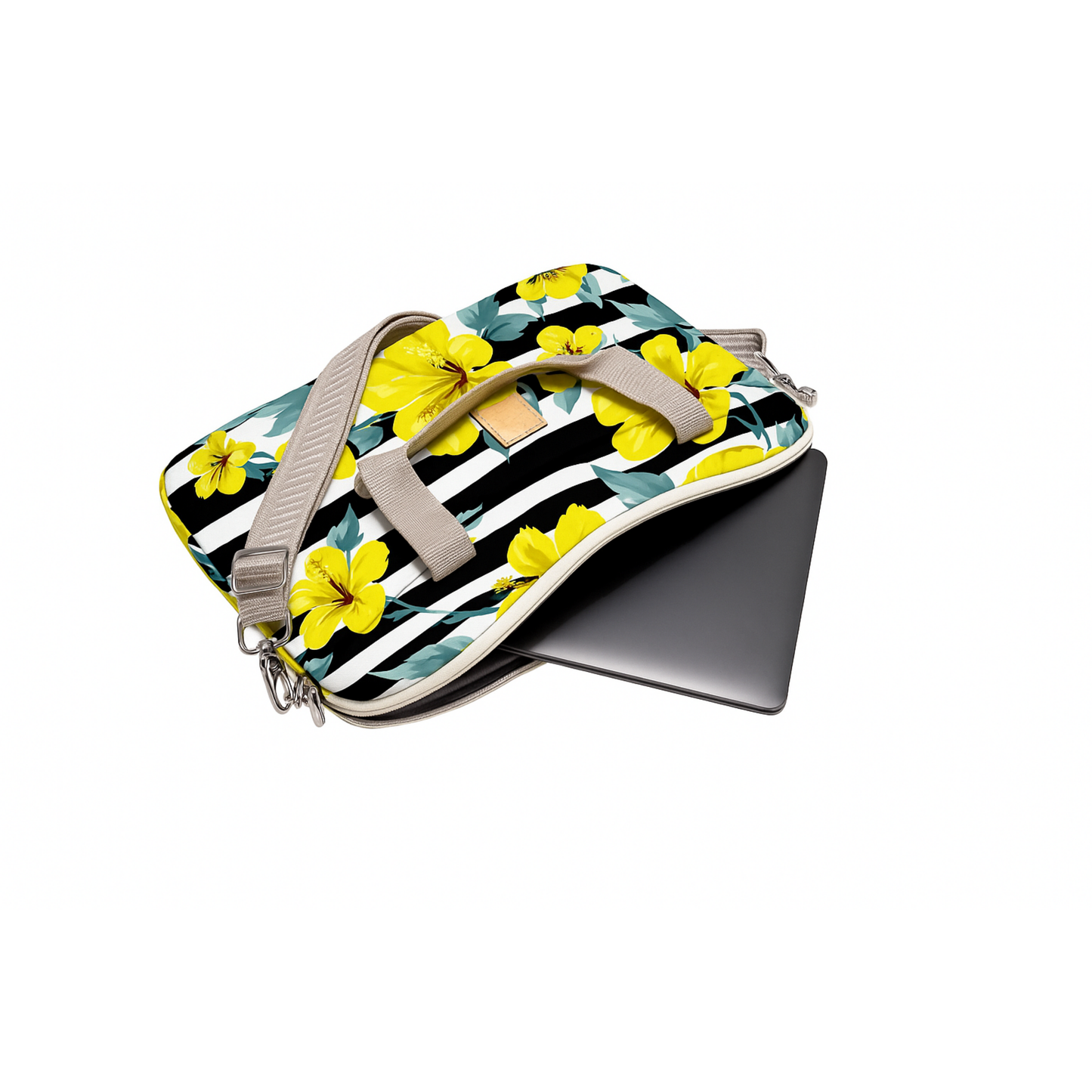 Laptop Bag - Yellow Hibiscus