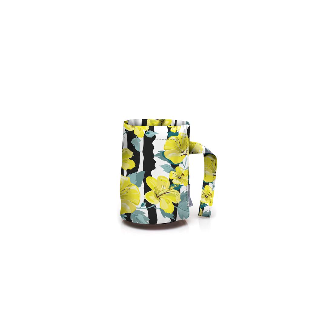 Car Bin - Yellow Hibiscus