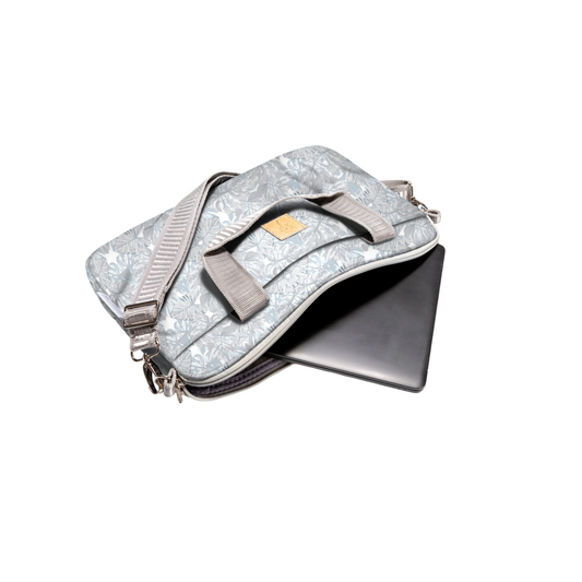 Laptop Bag - Grey Leaves