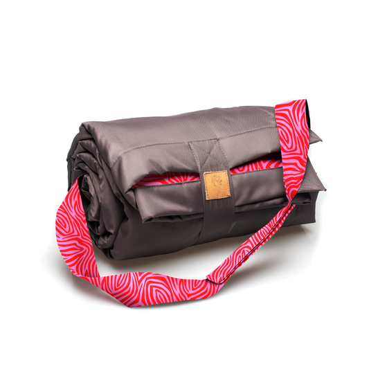 Picnic Blanket - Red Zebra