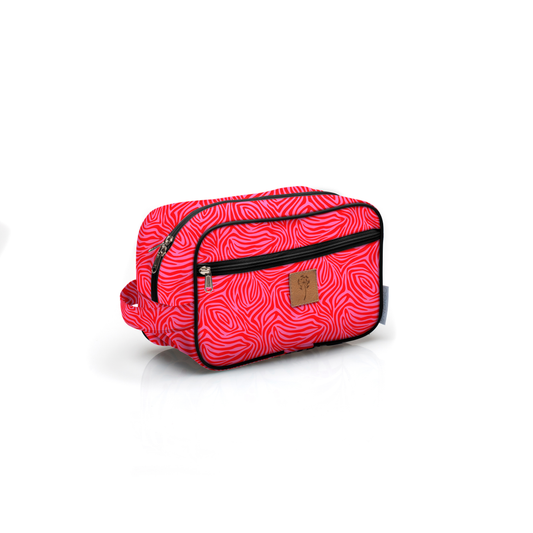 Toiletry Bag - Red Zebra