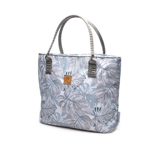 Tote Bag Large - Grey Leaves
