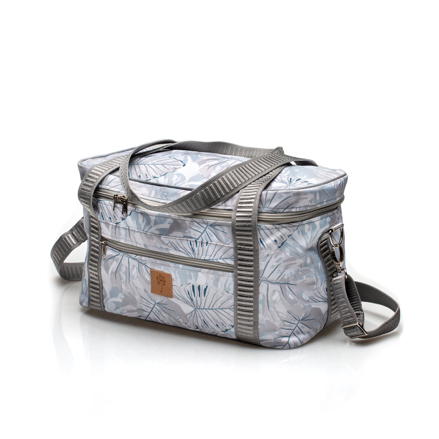 Family Cooler - Grey Leaves