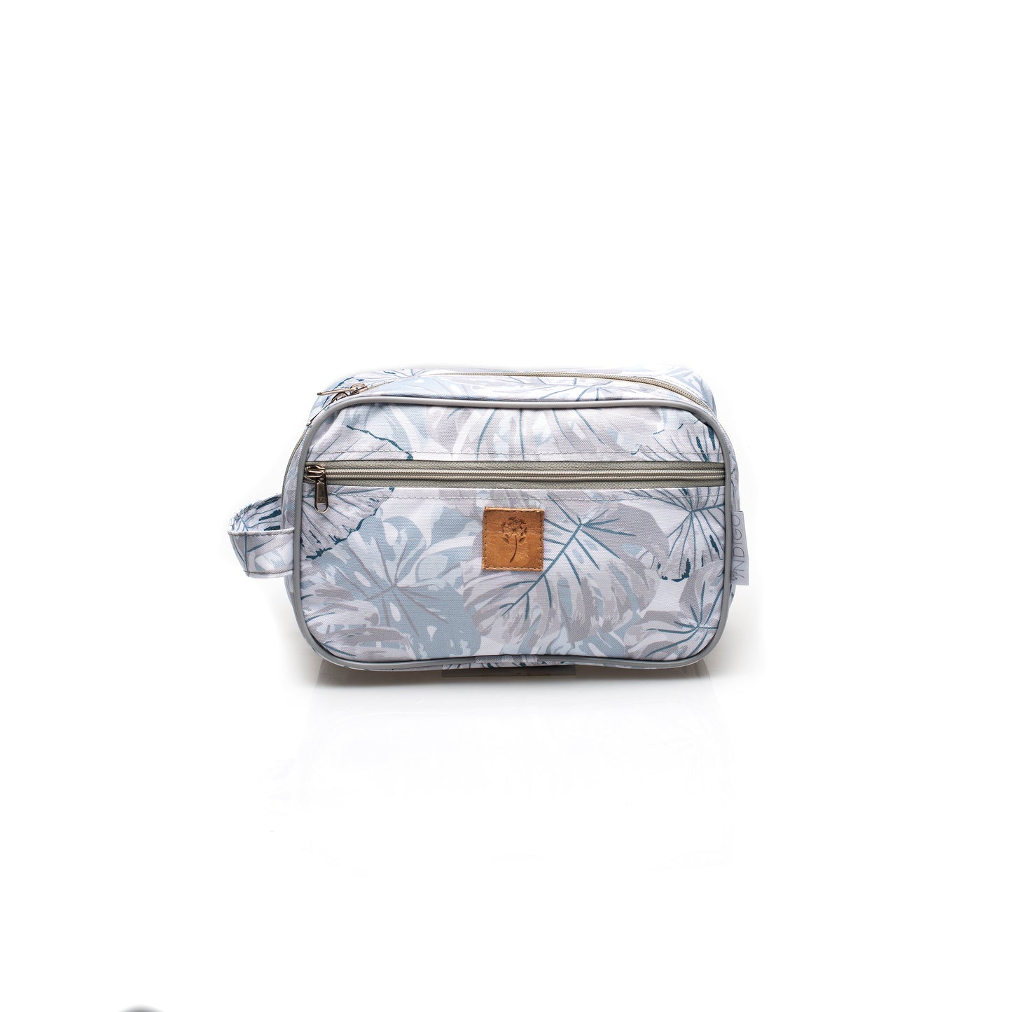 Toiletry Bag - Grey Leaves